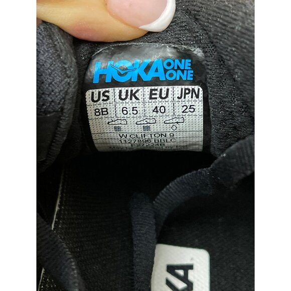 New Hoka Clifton Running Shoes Size 8 Black Breathable Athletic Sneaker Shoes - Picture 9 of 10